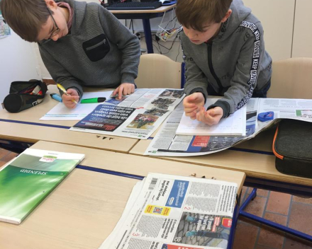 Aan de slag met de krant.
