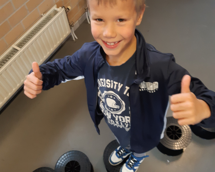 Net als de turnpieten het parcour oefenen!