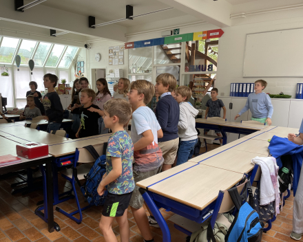 Straplied oefenen samen met de tweede klassers 