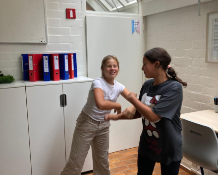 Klasoverschrijdend werken: dansen & zingen.