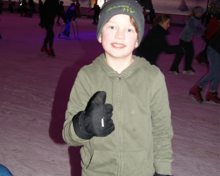 Schaatsen met de bovenbouw.