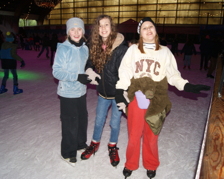 Schaatsen met de bovenbouw.