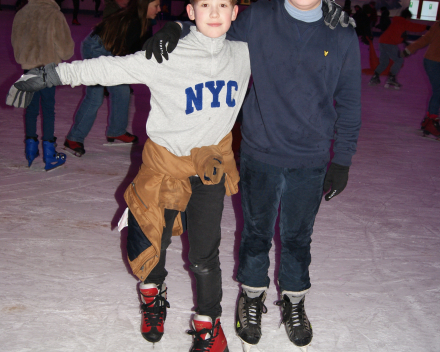 Schaatsen met de bovenbouw.