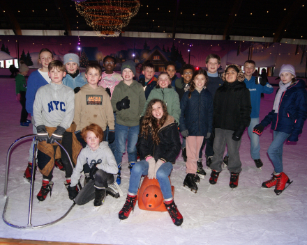 Schaatsen met de bovenbouw.