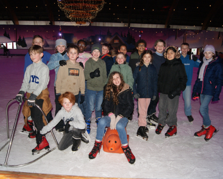 Schaatsen met de bovenbouw.