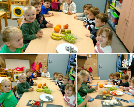 Thema fruit / rusje Nooitgenoeg 🐛🦋 Samen naar de winkel om lekker fruit.