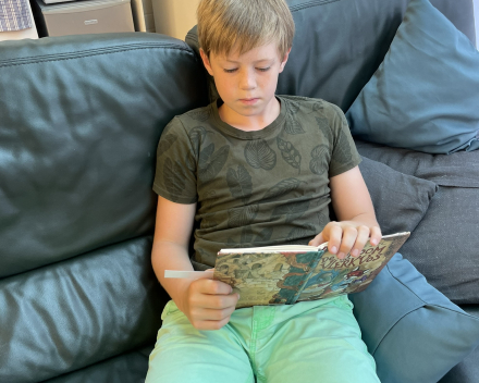 Lezen tijdens het leeskwartier.