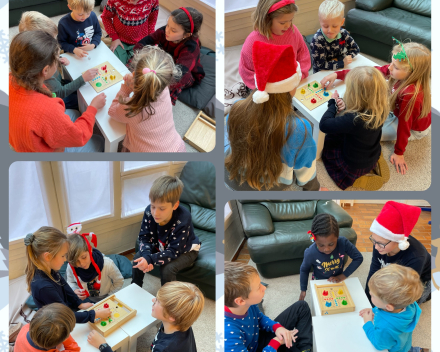 Klasoverschrijdend werken: klas 6 speelt spelletjes met de kleuters!