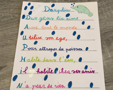 Poëzie in 't Frans.